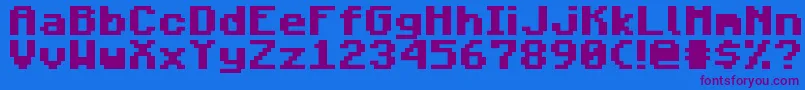 MojangBold Font – Purple Fonts on Blue Background
