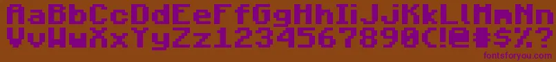MojangBold Font – Purple Fonts on Brown Background