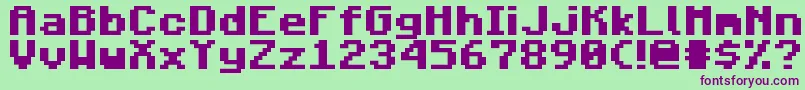 MojangBold Font – Purple Fonts on Green Background