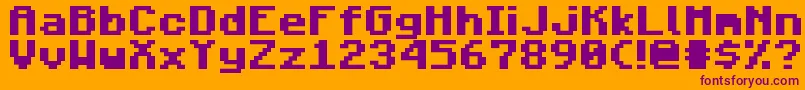MojangBold Font – Purple Fonts on Orange Background