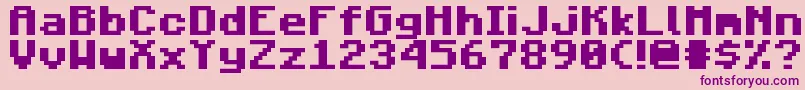 MojangBold Font – Purple Fonts on Pink Background
