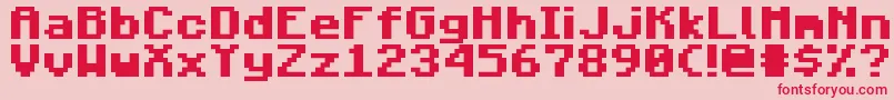 MojangBold Font – Red Fonts on Pink Background