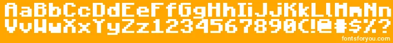 MojangBold Font – White Fonts on Orange Background