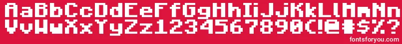 MojangBold Font – White Fonts on Red Background