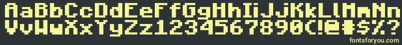 MojangBold Font – Yellow Fonts on Black Background