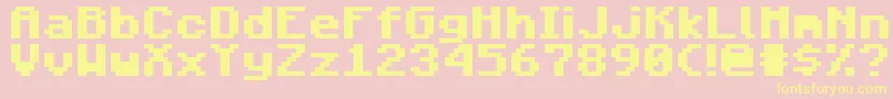 MojangBold Font – Yellow Fonts on Pink Background