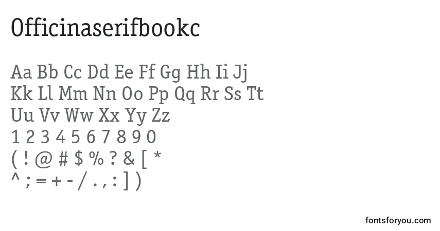 Czcionka Officinaserifbookc – alfabet, cyfry, specjalne znaki