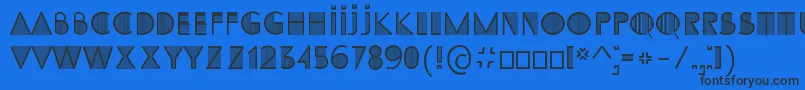 Шрифт SsAdec2.0Initials – чёрные шрифты на синем фоне