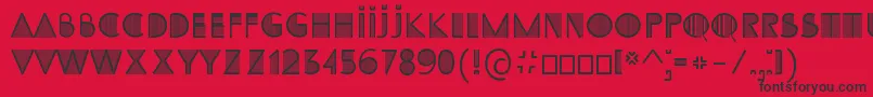 SsAdec2.0Initials Font – Black Fonts on Red Background