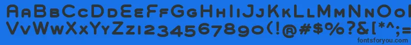 Шрифт GroverCapsBold – чёрные шрифты на синем фоне