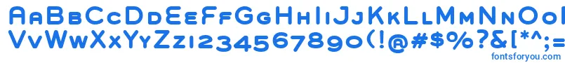 GroverCapsBold-fontti – siniset fontit valkoisella taustalla