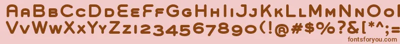 Czcionka GroverCapsBold – brązowe czcionki na różowym tle