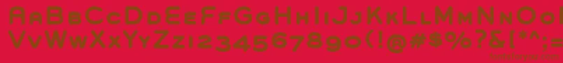 GroverCapsBold-Schriftart – Braune Schriften auf rotem Hintergrund