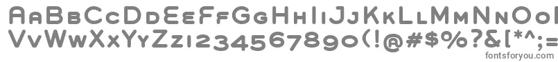 GroverCapsBold-Schriftart – Graue Schriften auf weißem Hintergrund