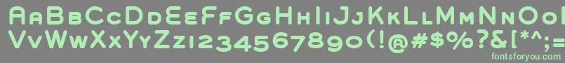 GroverCapsBold-fontti – vihreät fontit harmaalla taustalla