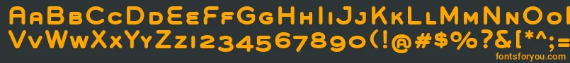 GroverCapsBold Font – Orange Fonts on Black Background