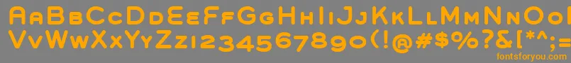 GroverCapsBold Font – Orange Fonts on Gray Background