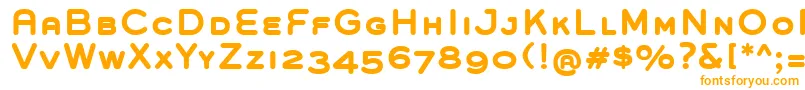 GroverCapsBold-fontti – oranssit fontit valkoisella taustalla