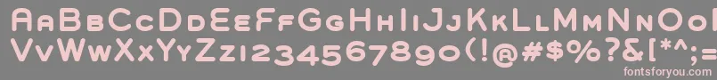 Fonte GroverCapsBold – fontes rosa em um fundo cinza