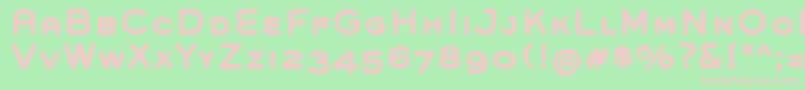 フォントGroverCapsBold – 緑の背景にピンクのフォント