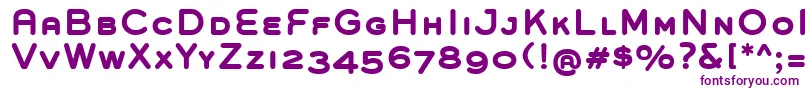 フォントGroverCapsBold – 白い背景に紫のフォント