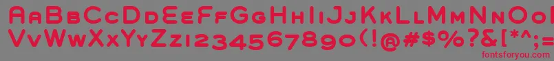 フォントGroverCapsBold – 赤い文字の灰色の背景