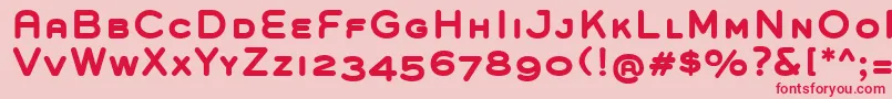 GroverCapsBold Font – Red Fonts on Pink Background