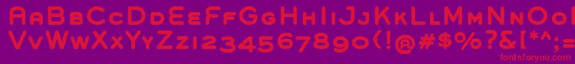 GroverCapsBold Font – Red Fonts on Purple Background