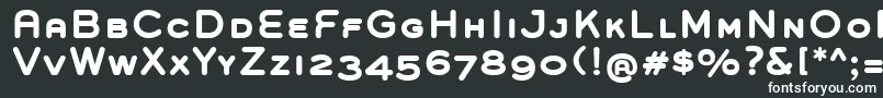 GroverCapsBold-fontti – valkoiset fontit mustalla taustalla