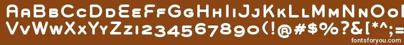 フォントGroverCapsBold – 茶色の背景に白い文字