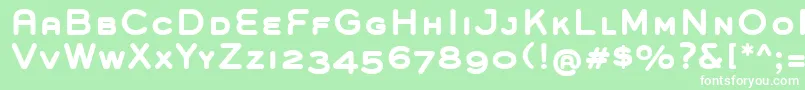 GroverCapsBold Font – White Fonts on Green Background