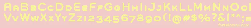 GroverCapsBold Font – Yellow Fonts on Pink Background