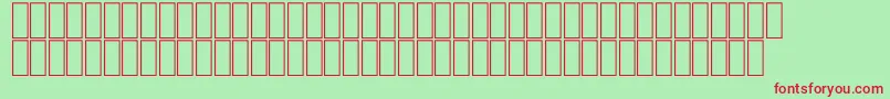 フォントFsModern1 – 赤い文字の緑の背景