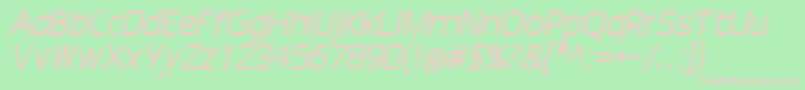 EpsySansItalic Font – Pink Fonts on Green Background
