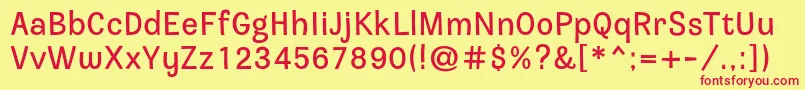 Jesterdaydemo Font – Red Fonts on Yellow Background
