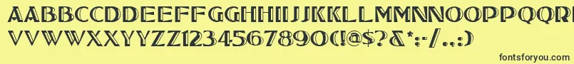 Tucsonone Font – Black Fonts on Yellow Background