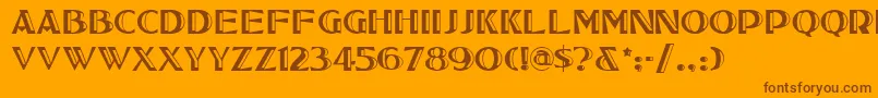 Tucsonone Font – Brown Fonts on Orange Background