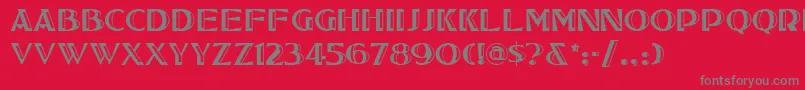 Tucsonone Font – Gray Fonts on Red Background