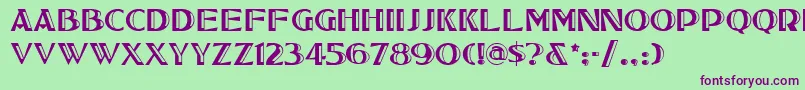 Tucsonone Font – Purple Fonts on Green Background