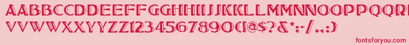 Tucsonone Font – Red Fonts on Pink Background