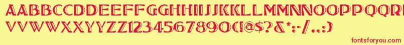 Tucsonone Font – Red Fonts on Yellow Background