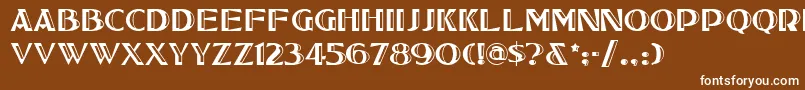 Шрифт Tucsonone – белые шрифты на коричневом фоне