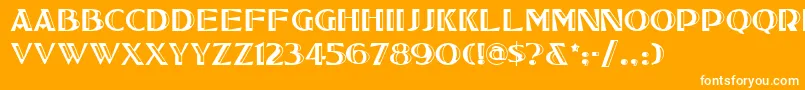 Tucsonone Font – White Fonts on Orange Background