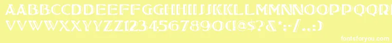 Tucsonone Font – White Fonts on Yellow Background