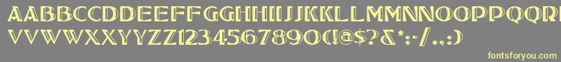 Tucsonone Font – Yellow Fonts on Gray Background