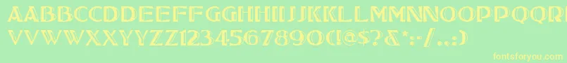 Tucsonone Font – Yellow Fonts on Green Background