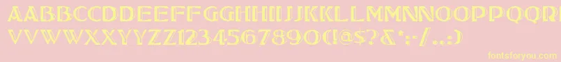 Tucsonone Font – Yellow Fonts on Pink Background