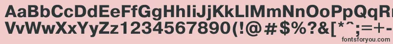 Pragmat1 Font – Black Fonts on Pink Background