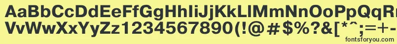 Pragmat1 Font – Black Fonts on Yellow Background
