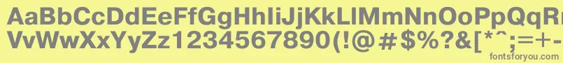 Pragmat1 Font – Gray Fonts on Yellow Background